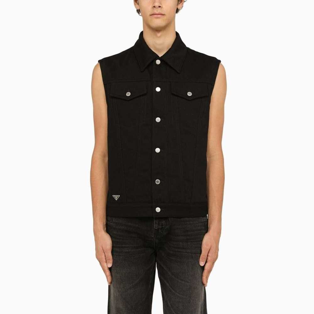 Prada Black Denim Waistcoat - image 1