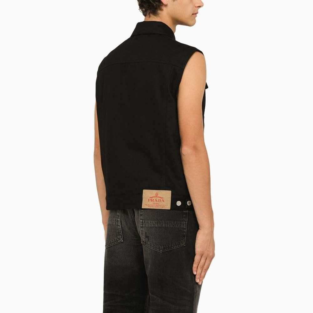 Prada Black Denim Waistcoat - image 3