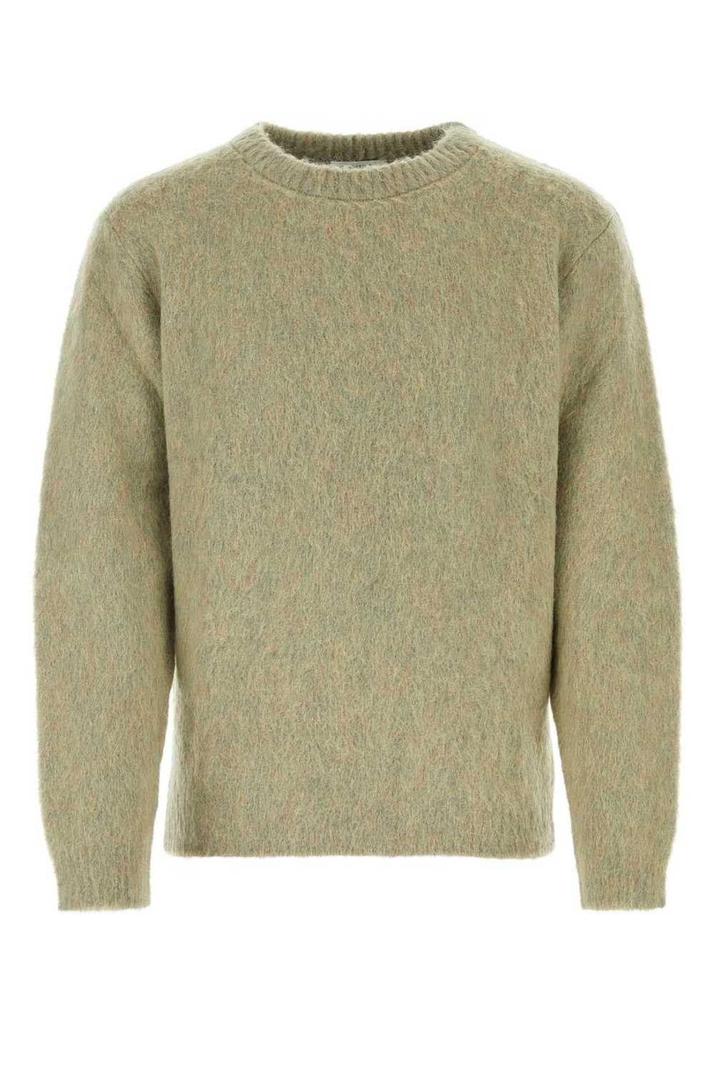 Sage Green Stretch Mohair Blend Sweater - image 1