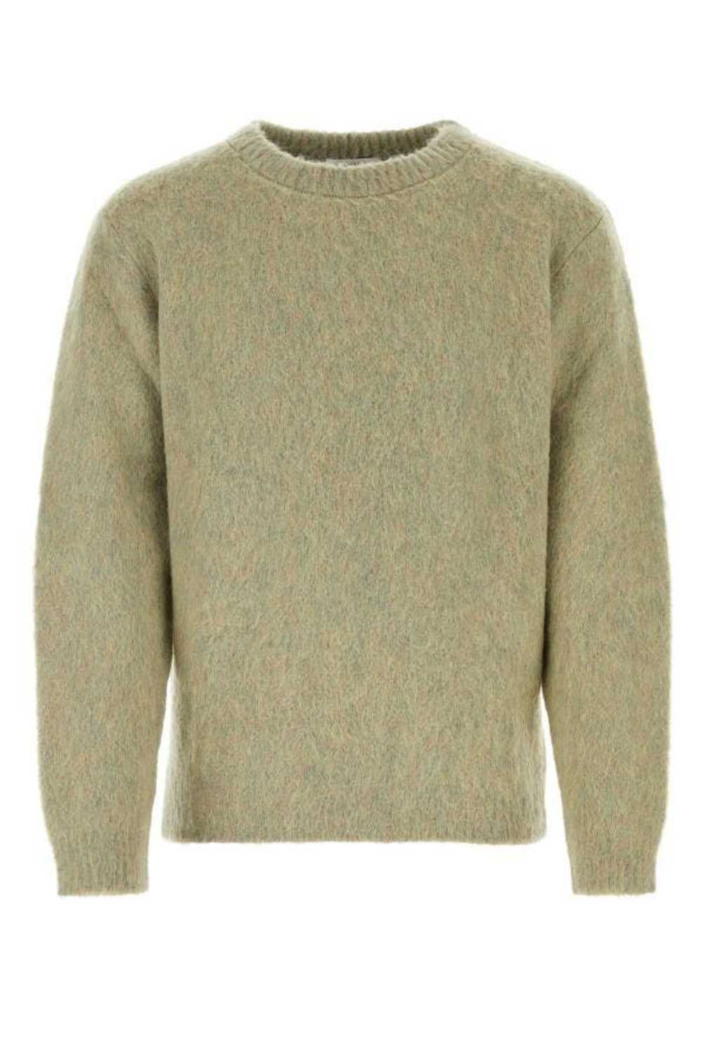 Sage Green Stretch Mohair Blend Sweater - image 3