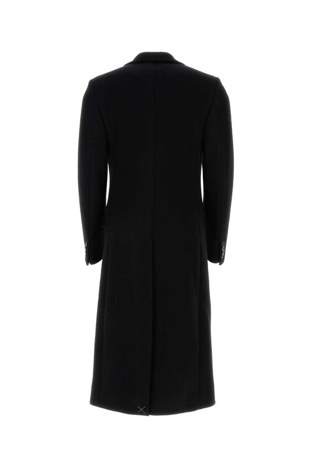 Black Stretch Wool Blend Coat - image 2