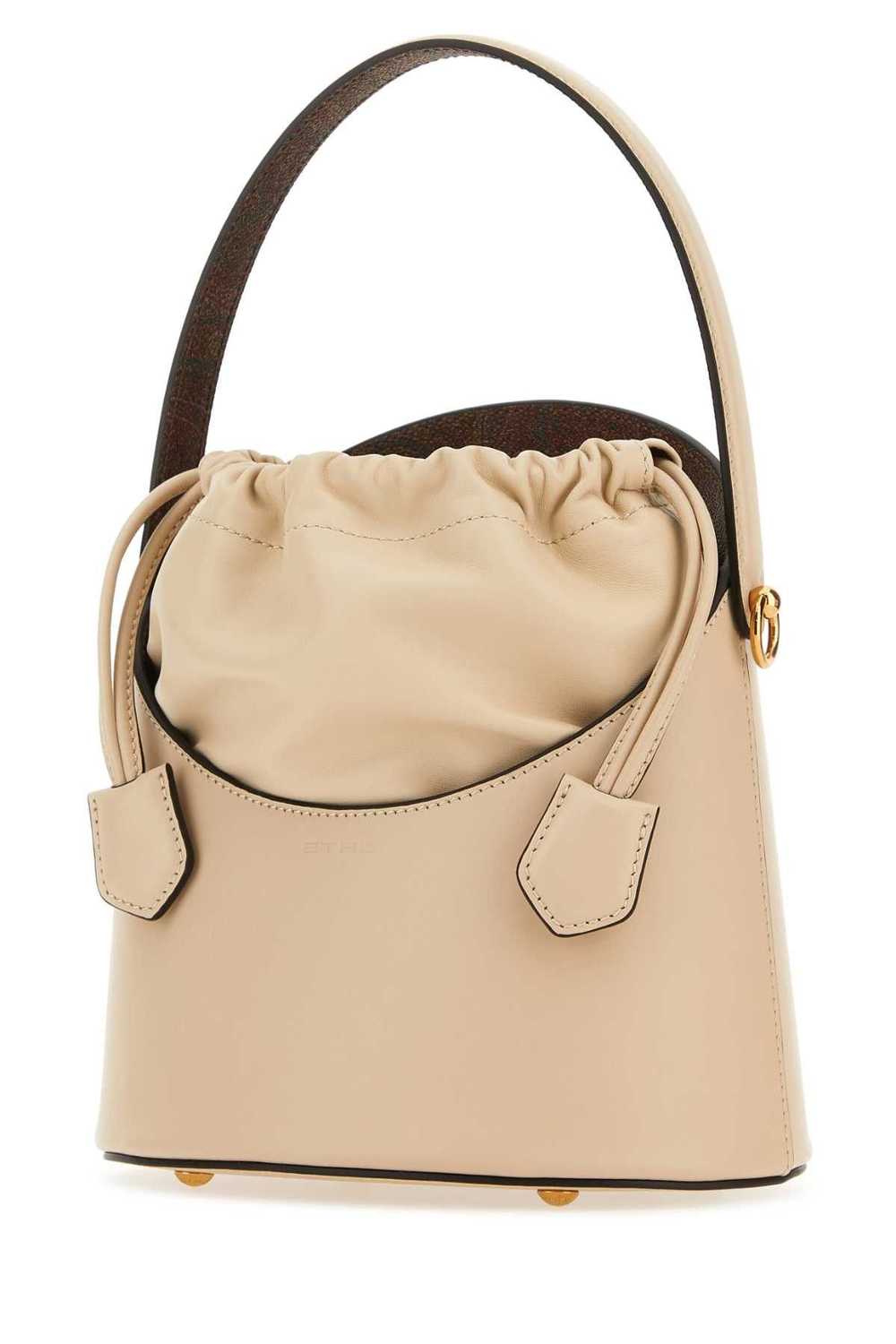 Ivory Leather Saturno Bucket Bag - image 2