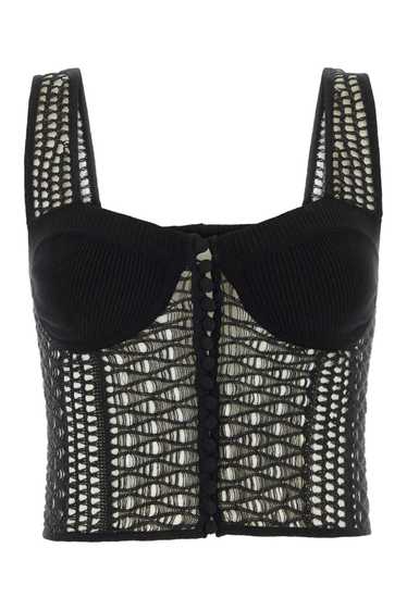 Black Mesh Crop Top