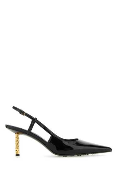 Black Leather G-Cube Pumps