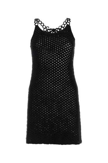 Black Crochet Mini Dress