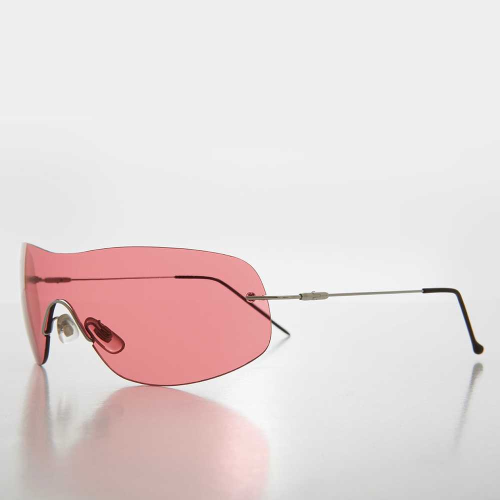 y2k Rimless Shield Sunglasses - Stary - image 12