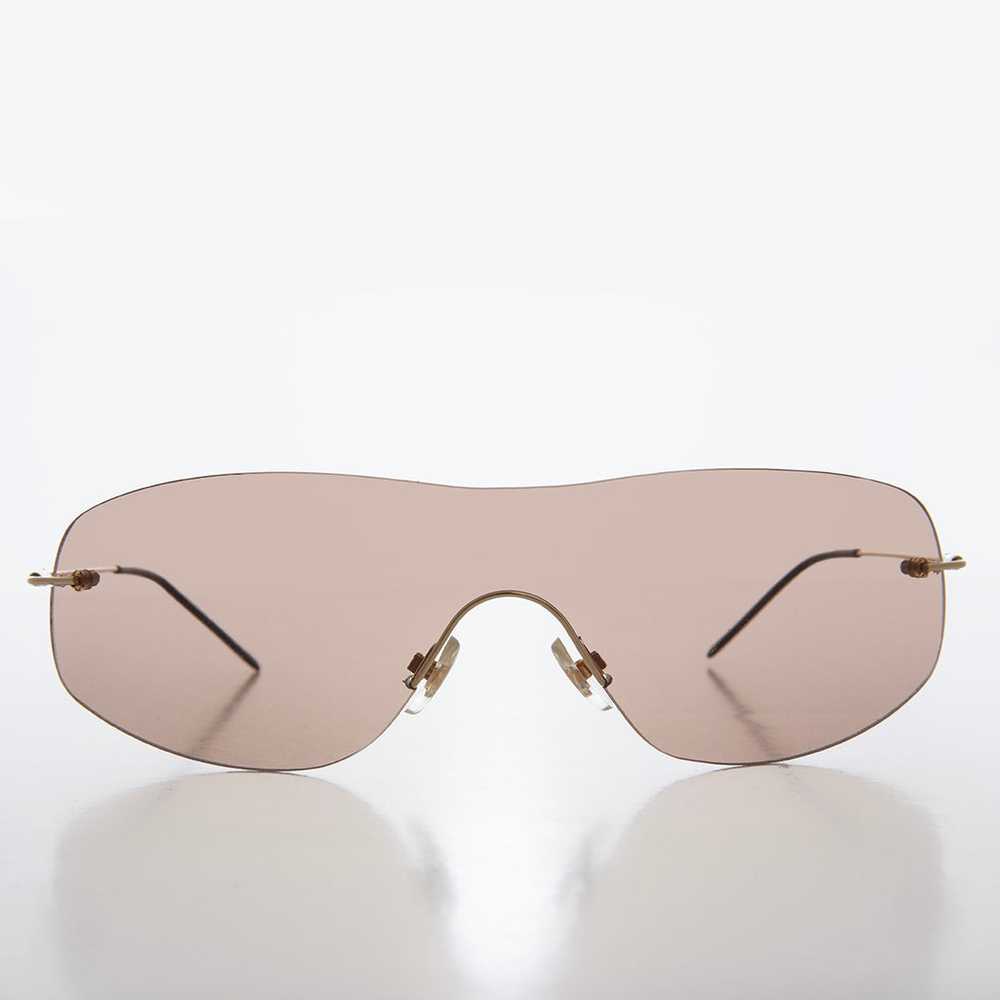 y2k Rimless Shield Sunglasses - Stary - image 1