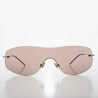 y2k Rimless Shield Sunglasses - Stary - image 1