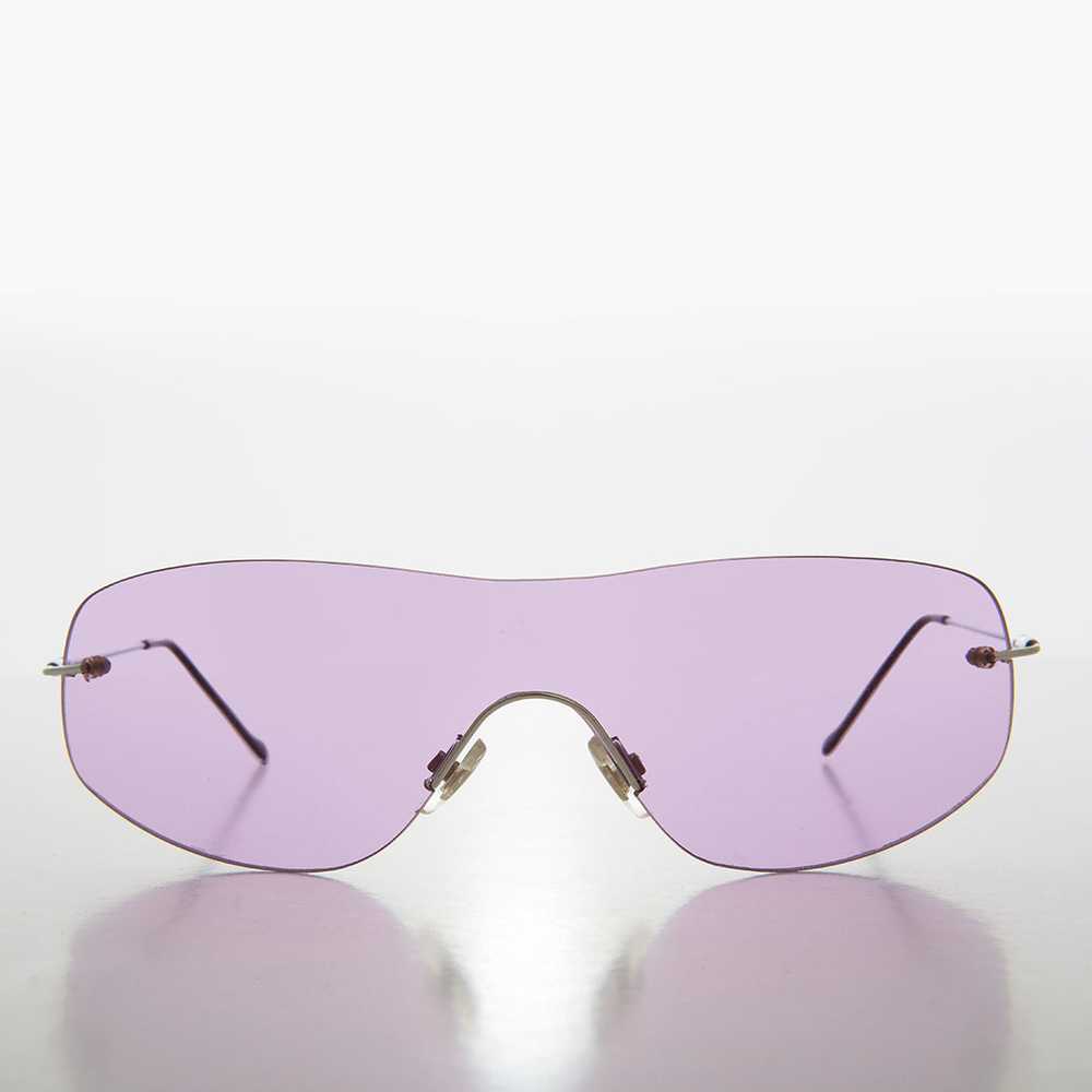 y2k Rimless Shield Sunglasses - Stary - image 3