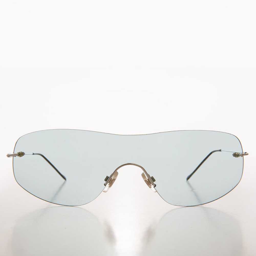 y2k Rimless Shield Sunglasses - Stary - image 5