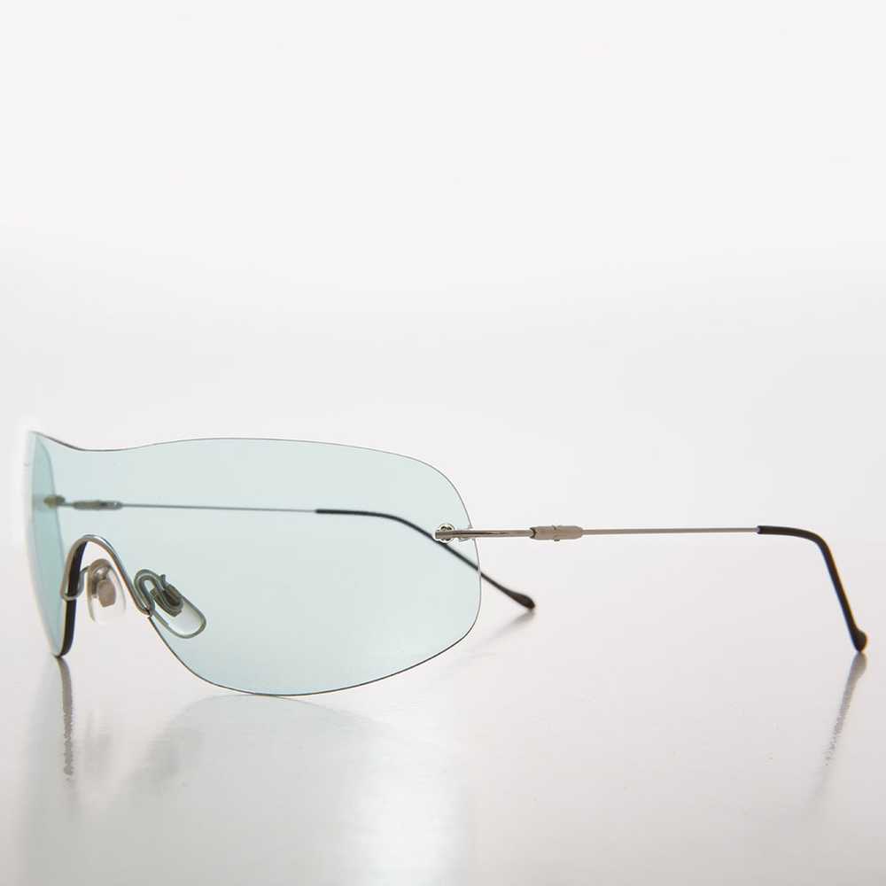 y2k Rimless Shield Sunglasses - Stary - image 6