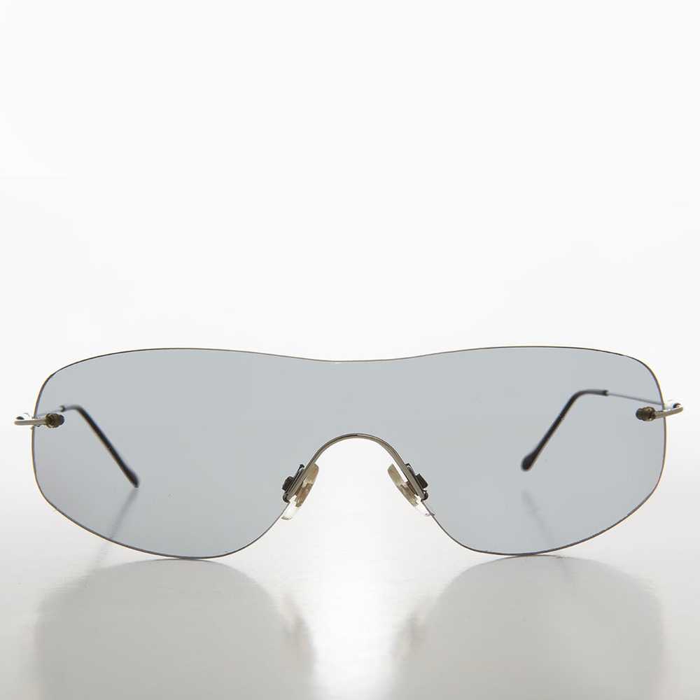 y2k Rimless Shield Sunglasses - Stary - image 7