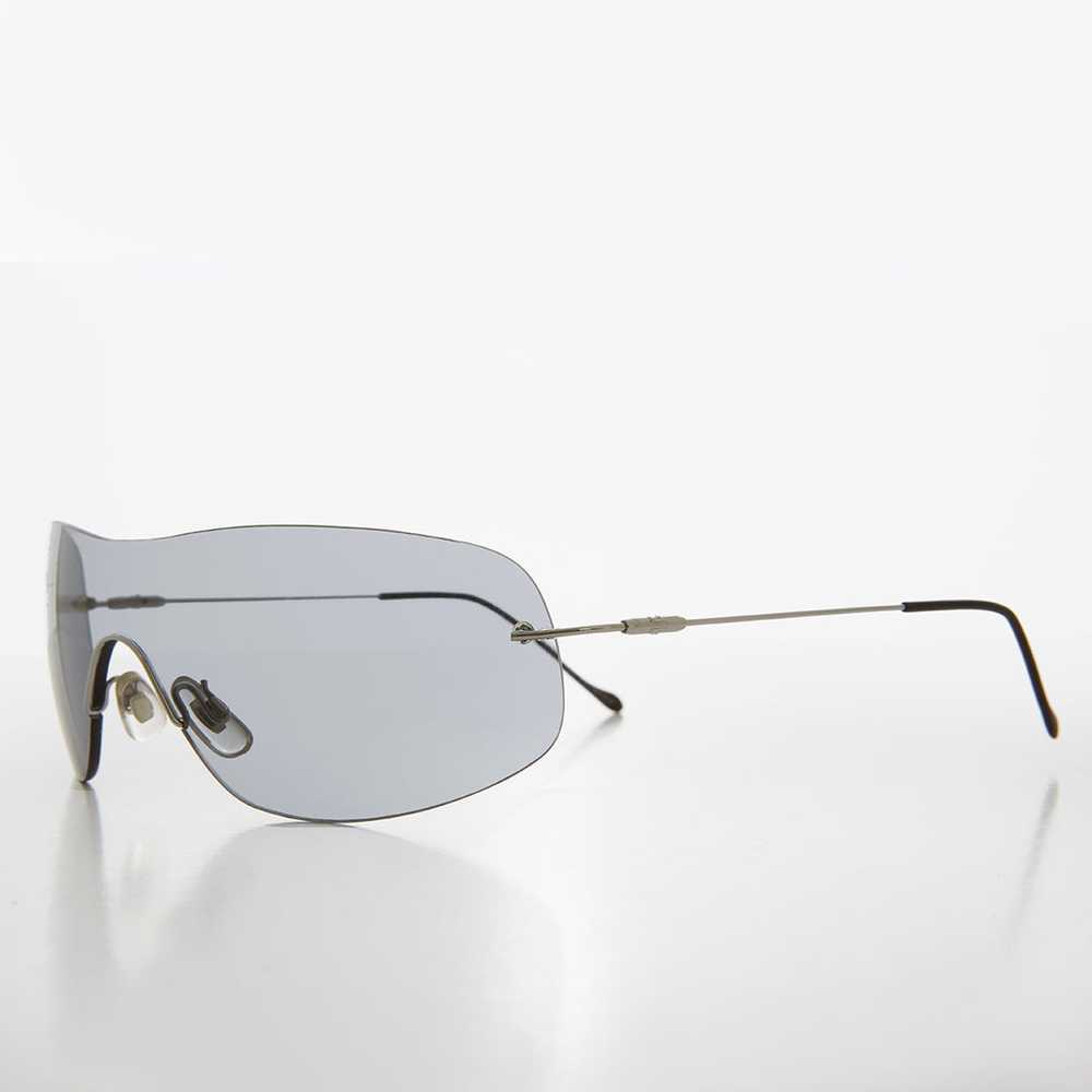 y2k Rimless Shield Sunglasses - Stary - image 8