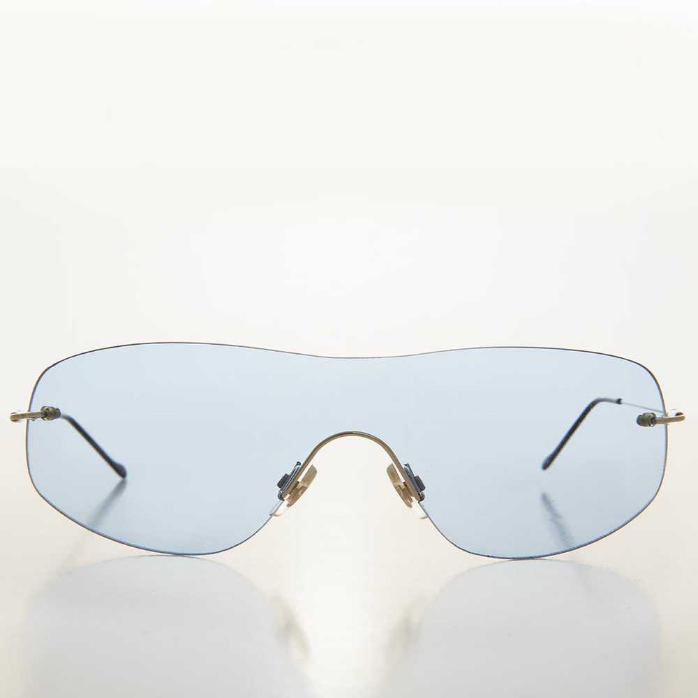 y2k Rimless Shield Sunglasses - Stary - image 9