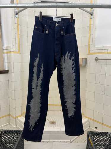 1990s Joe Casely Hayford Plaid Printed Work Jeans