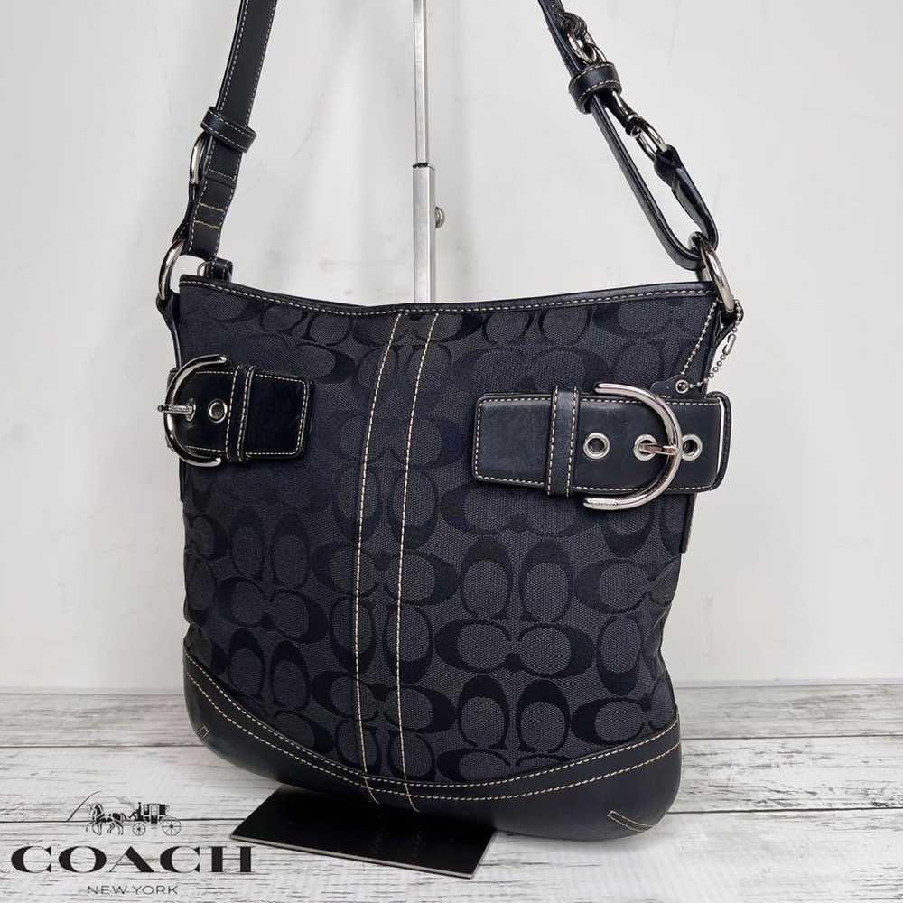 COACH Signature Leather Shoulder Bag J32 - image 1