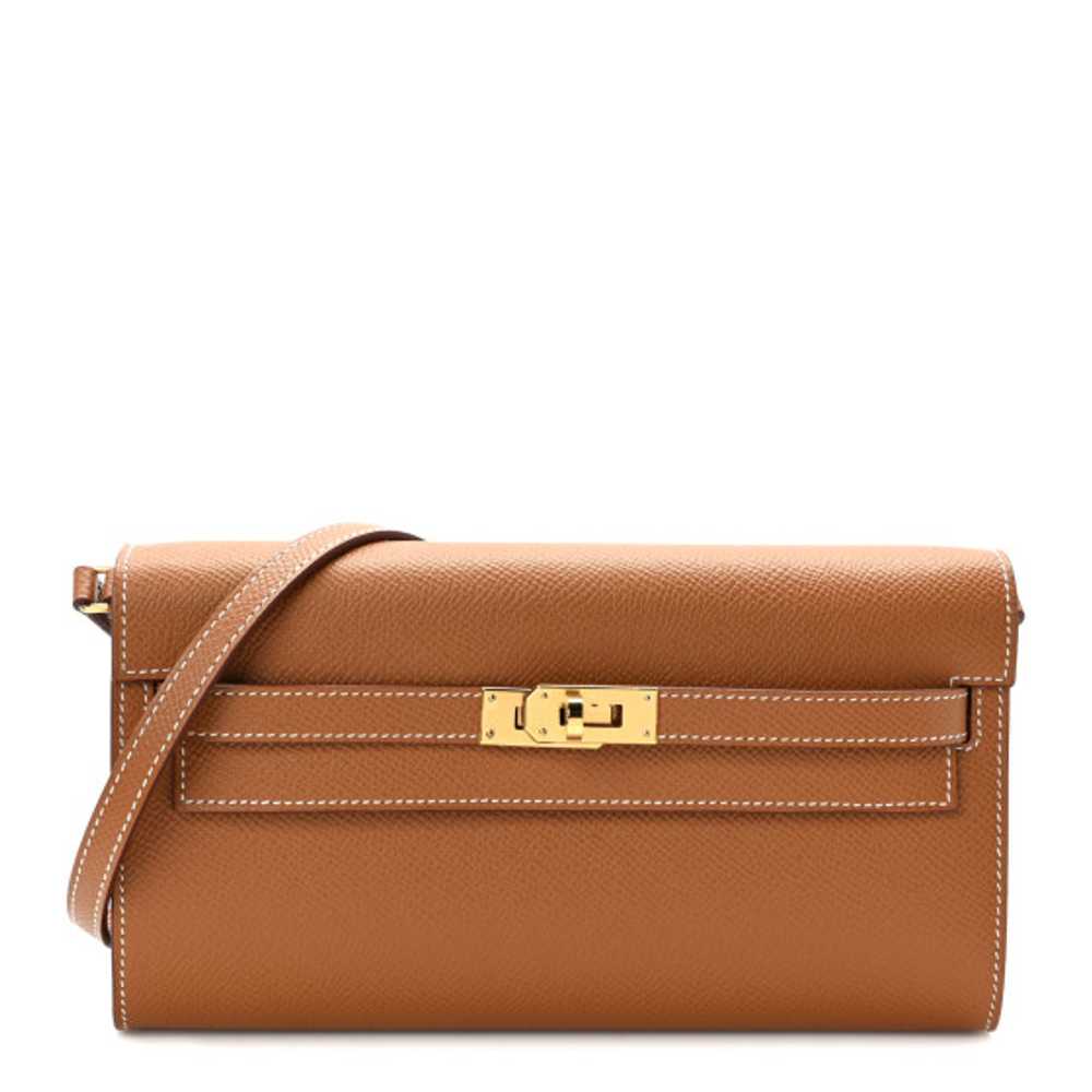 HERMES Epsom Kelly Long Wallet To Go Gold - image 1