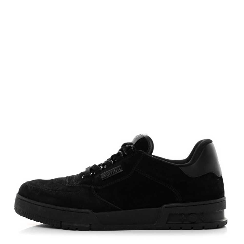 LOUIS VUITTON Suede Mens LV Trainer Sneakers 8 Bl… - image 1