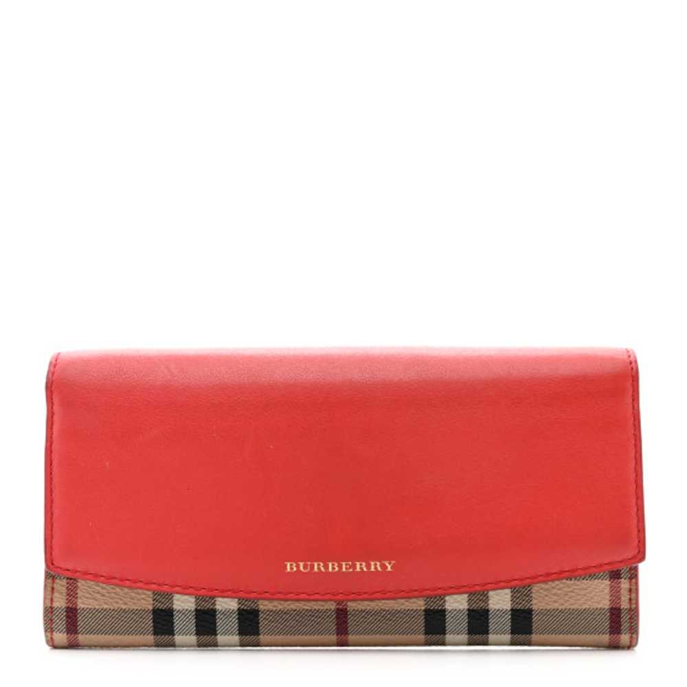 BURBERRY Calfskin Haymarket Check Henley Wallet R… - image 1