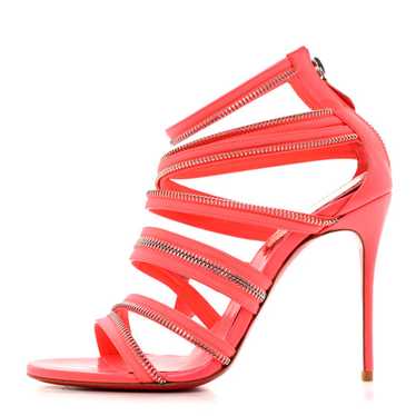 CHRISTIAN LOUBOUTIN Patent Unzip Booty 100 Sandal… - image 1