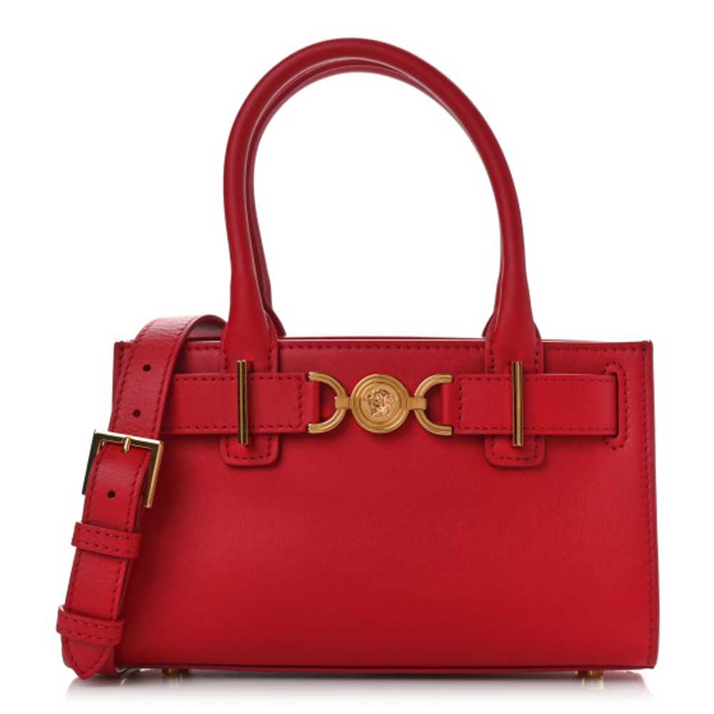 VERSACE Calfskin Small Medusa '95 Tote Bag Red - image 1