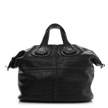 GIVENCHY Calfskin Crocodile Embossed Medium Nighti