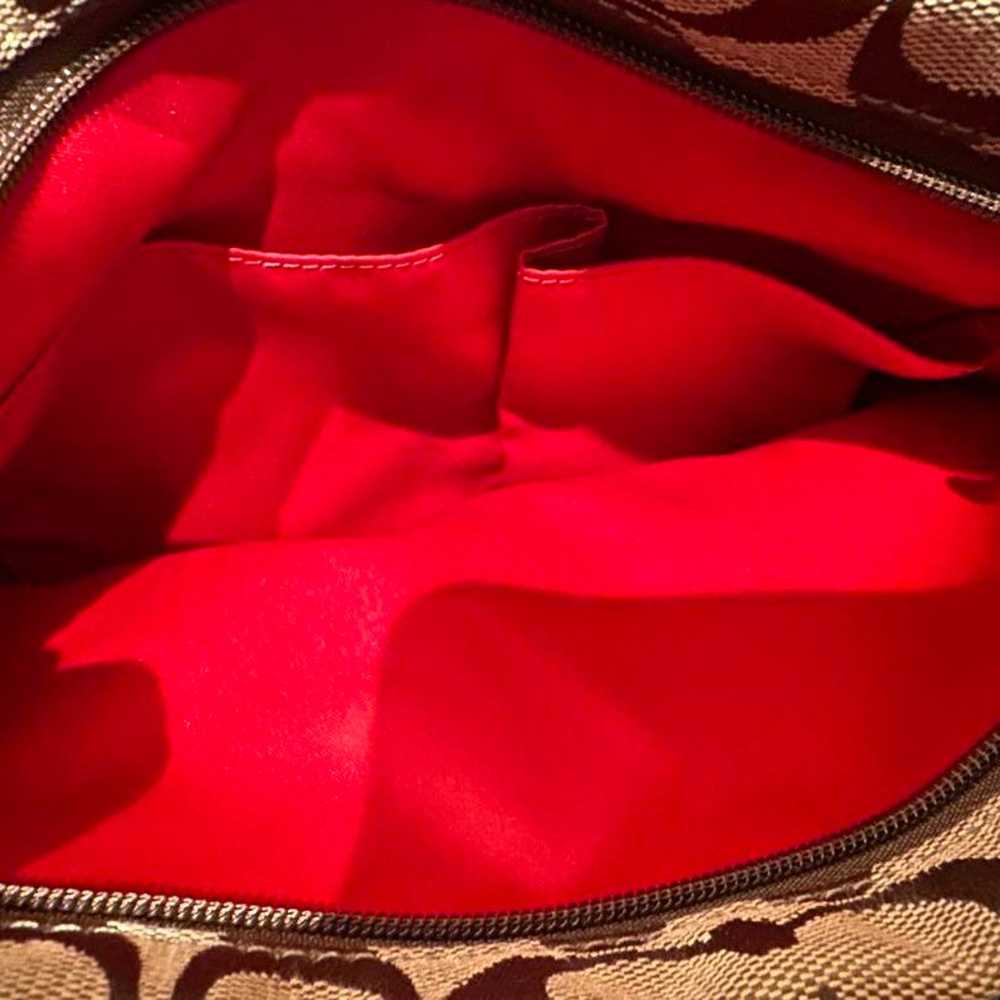 [Excellent Condition] COACH Shoulder Bag Red/Beige - image 3