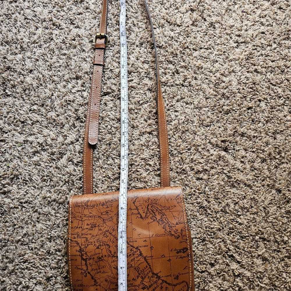 Patricia Nash brown leather map print crossbody b… - image 3