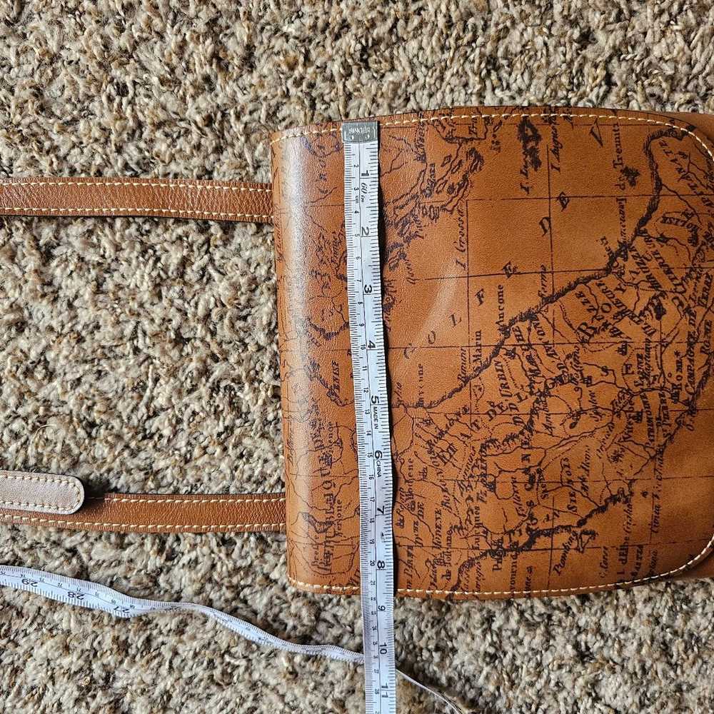 Patricia Nash brown leather map print crossbody b… - image 4