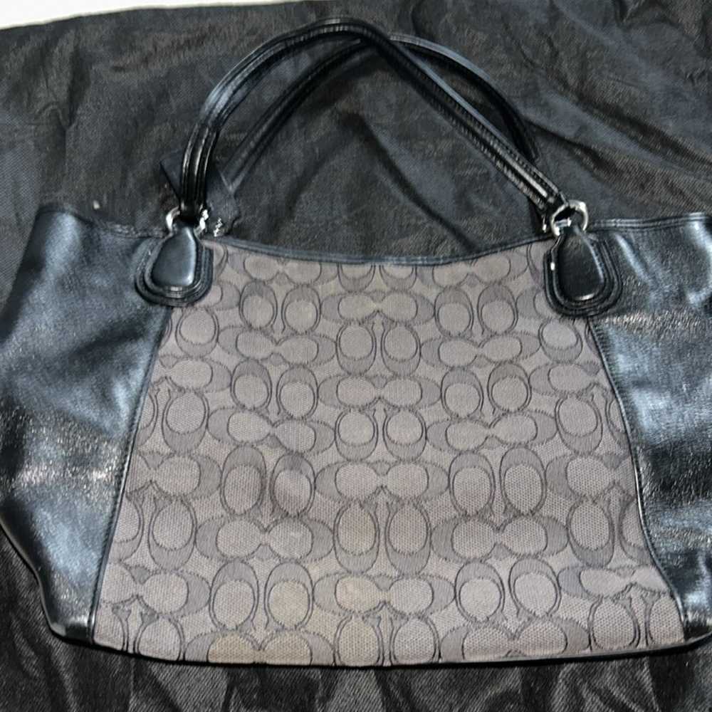 COACH Edie Leather Exterior Large Hand Bag - image 2