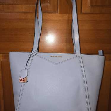 Euc michael kors Whitney leather tote bag blue - image 1