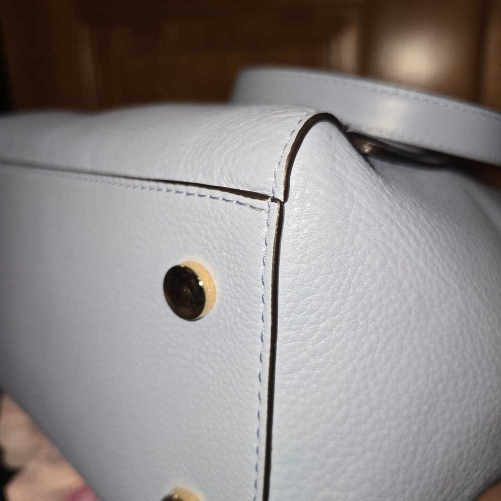 Euc michael kors Whitney leather tote bag blue - image 4