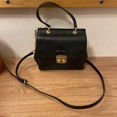 COACH Black Leather Shoulder Bag - image 1