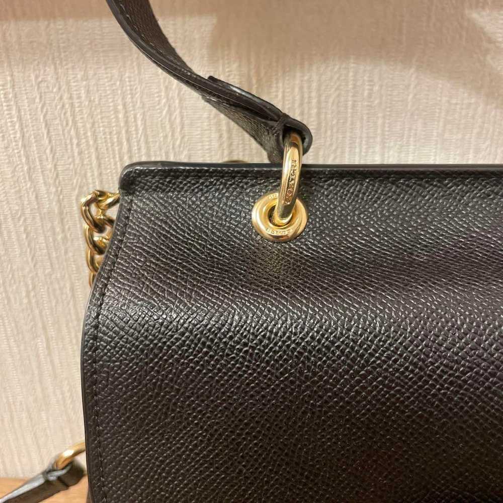 COACH Black Leather Shoulder Bag - image 4