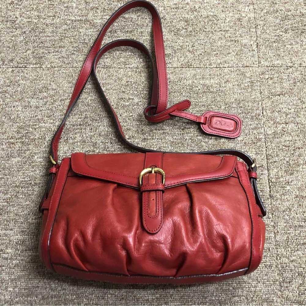 Dakota Leather Red Shoulder Bag - image 1