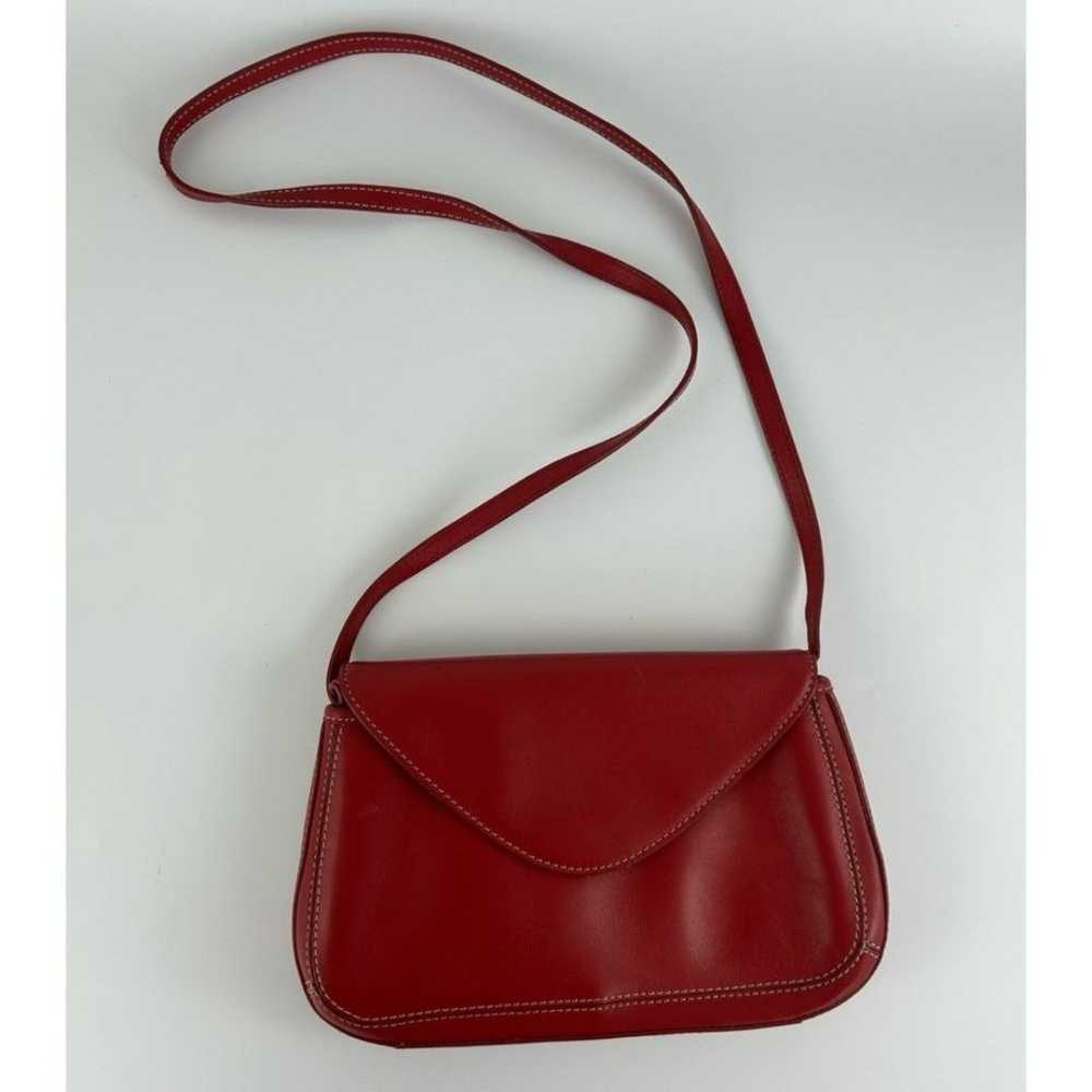 Vintage Bandolini Genuine Leather Small Red Cross… - image 1