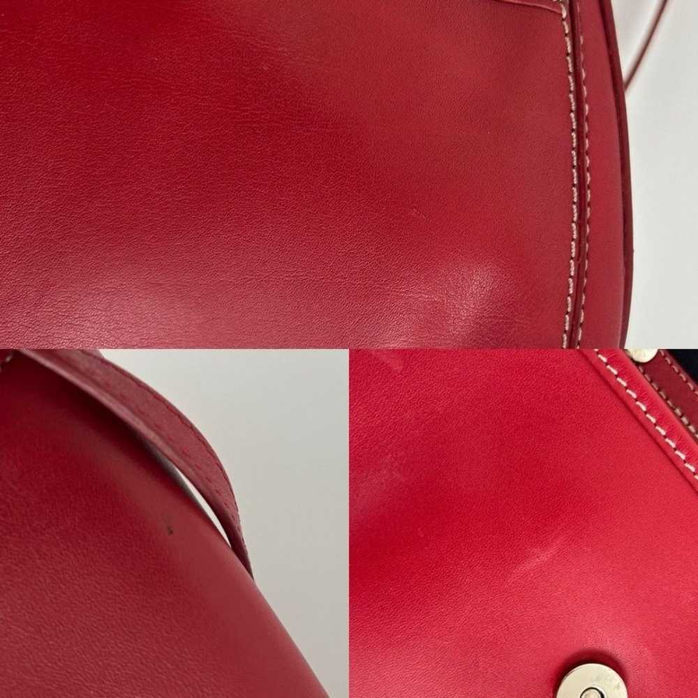 Vintage Bandolini Genuine Leather Small Red Cross… - image 5