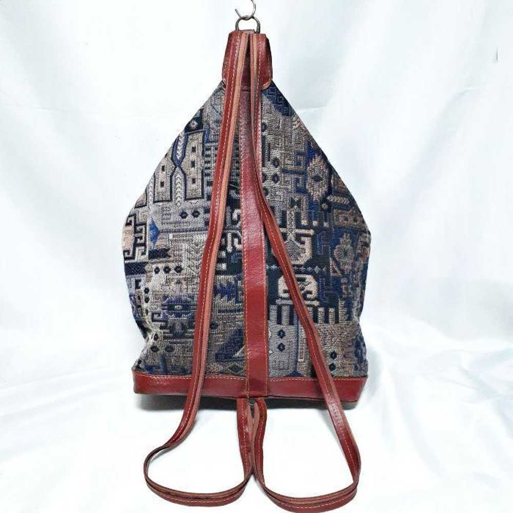 Kilim Jacquard Weave Cowhide 2-way Shoulder Bag B… - image 4