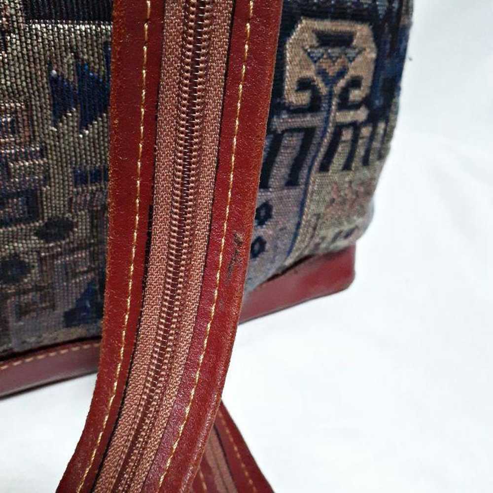 Kilim Jacquard Weave Cowhide 2-way Shoulder Bag B… - image 8