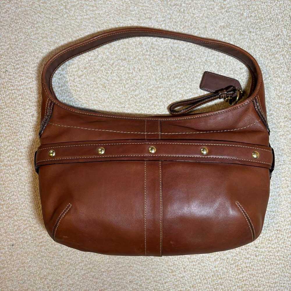 COACH Shoulder Bag Brown Leather F11261 - image 2