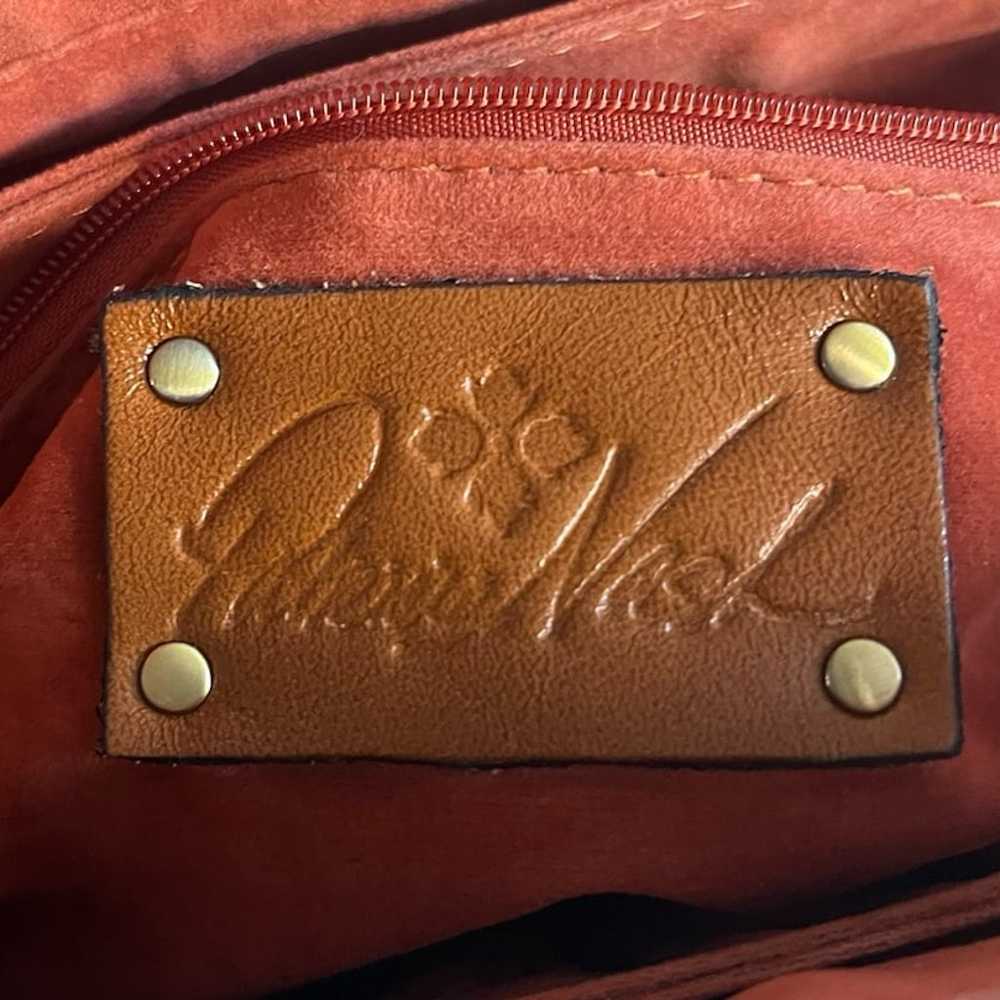 NEW-wot Patricia Nash Tooled Leather Satchel Burn… - image 6