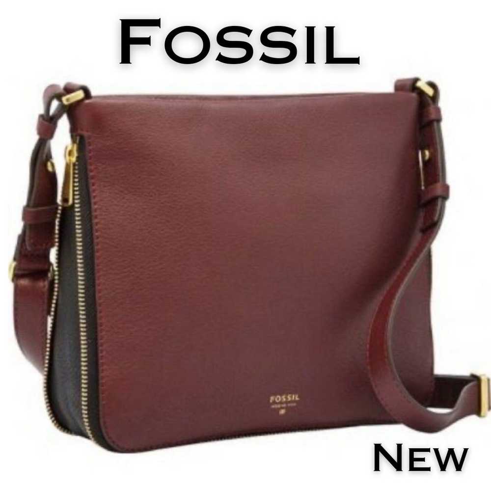 NEW Fossil Preston Leather Espresso Dk Brown Expa… - image 1