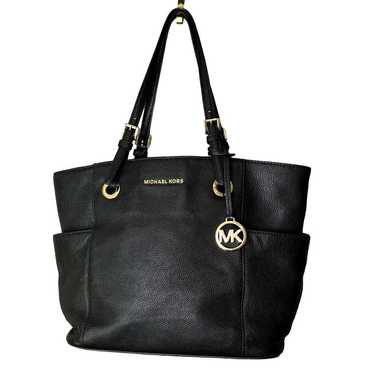 Michael Kors Black Charlotte Large Pebbled Leather