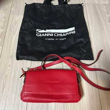 GIANNI CHIARINI Red Leather Shoulder Bag - image 1