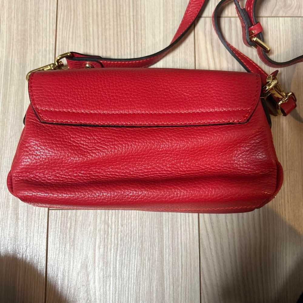 GIANNI CHIARINI Red Leather Shoulder Bag - image 3