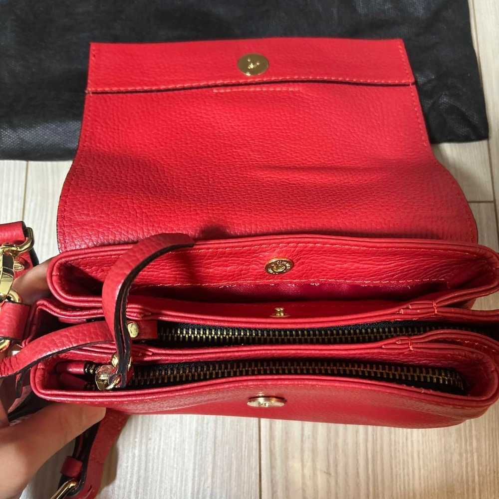 GIANNI CHIARINI Red Leather Shoulder Bag - image 4