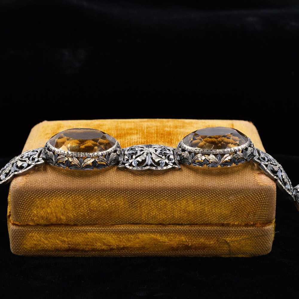 Victorian Citrine Panel Bracelet c1870 - image 6