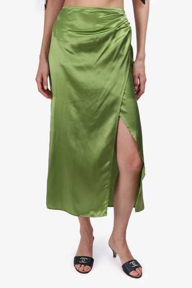 Reformation Green Silk 'Sabine' Skirt Size 0 - image 1