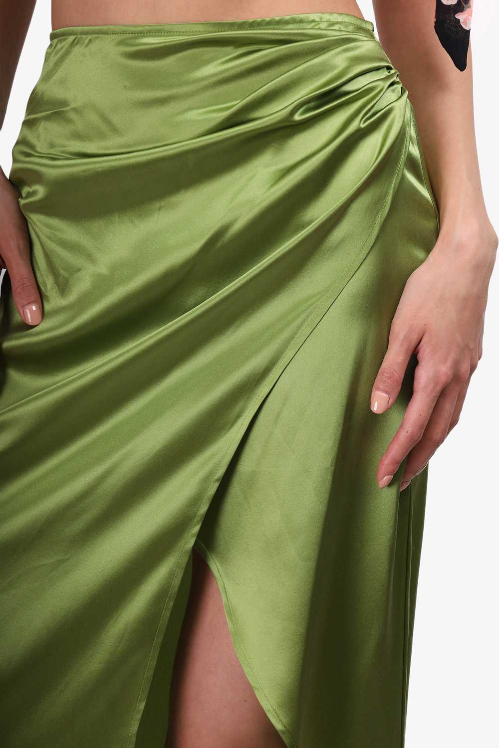 Reformation Green Silk 'Sabine' Skirt Size 0 - image 2