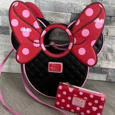 Disney Loungefly - Minnie Mouse Bow hotsell Denim Saddle Crossbody Bag Purse Chain NWT